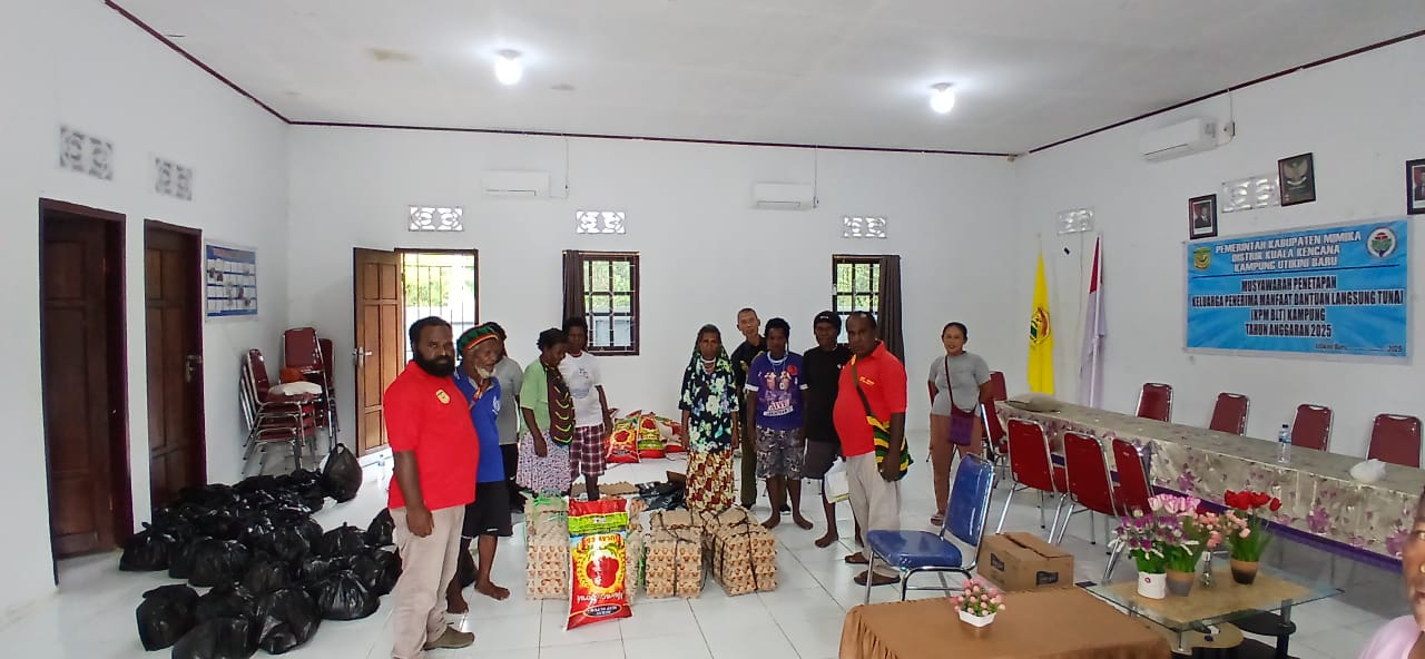 Kampung Utikini I Salurkan Sembako Bantuan Pemkab Yang Bersumber dari Otsus