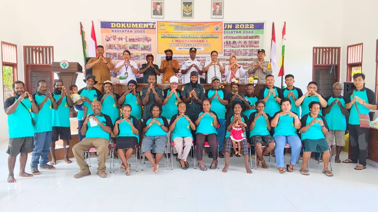 Kampung Tioka Kencana Gelar Musrenbang Tahun 2026, Kepala Distrik Kuala Kencana Beri Arahan