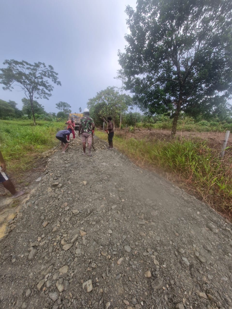 Kegiatan Pembangunan di Kampung Jimbi Terus Berjalan, Senin Besok Penimbunan Jalan Sepanjang 300 Meter