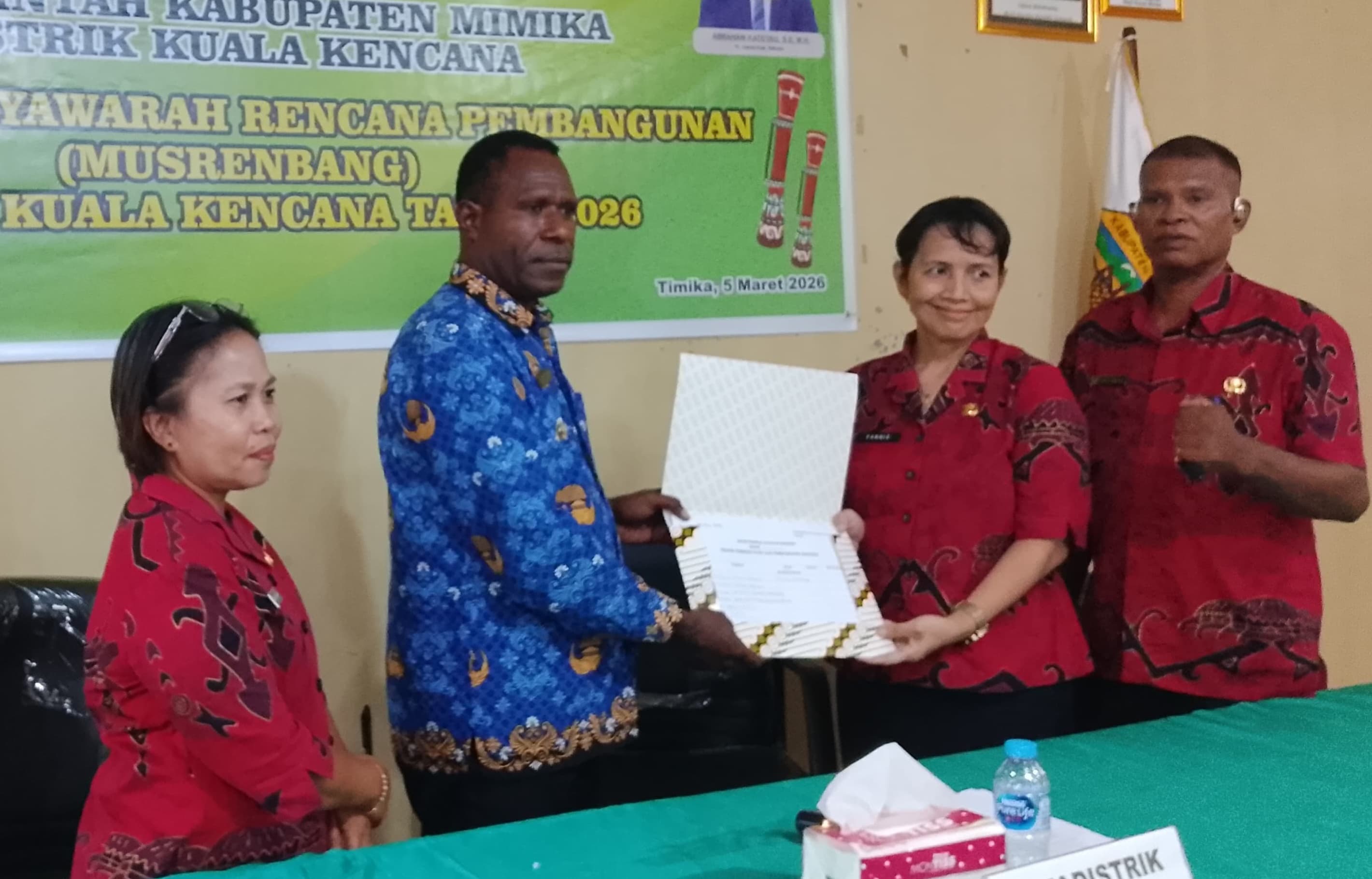 Musrenbang Distrik Kuala Kencana Hasil 107 Usulan Program, Bidang Fispra Sebanyak 54 Usulan