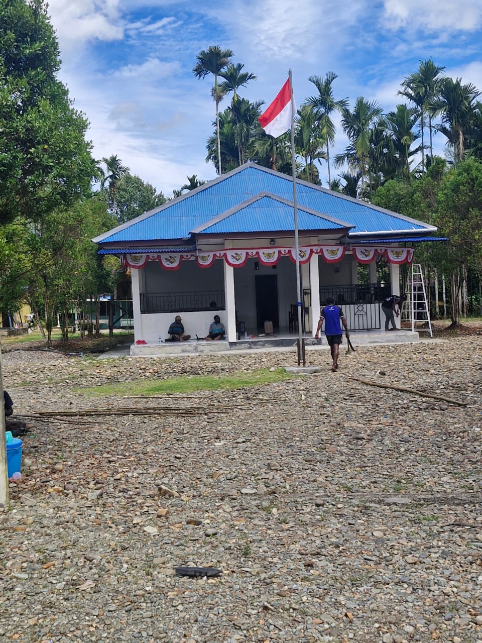 Jelang HUT RI ke 80 Kampung Jimbi Sapang Bendera dan Umbul-umbul