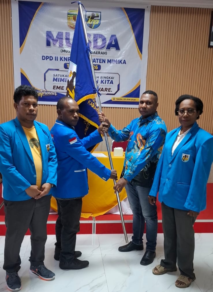 Rafael Taorekeyau Terpilih Sebagai Ketua KNPI Kabupaten Mimika Periode 2026-2029