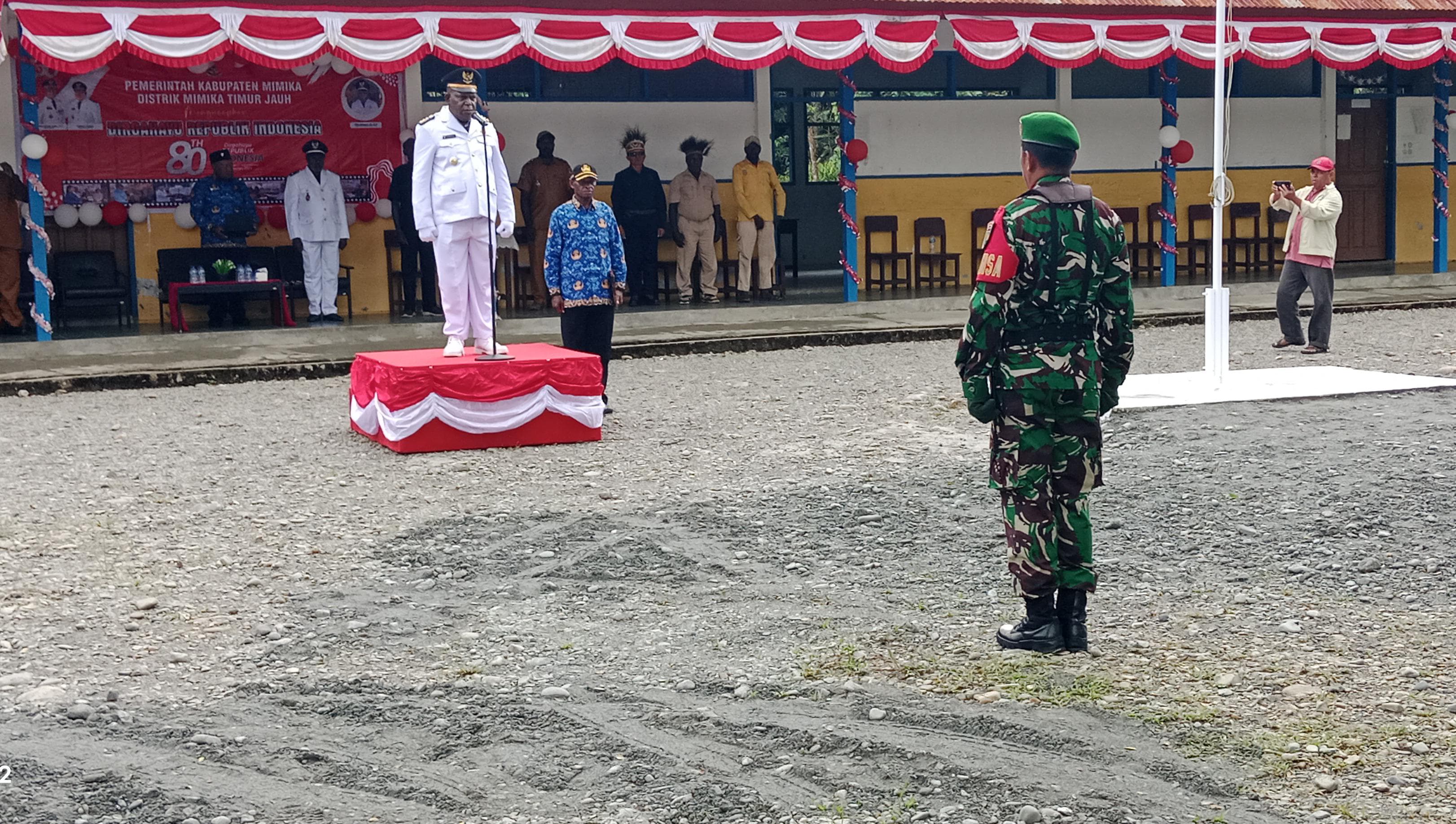 Laporan komandan upacara kepada inspektur upacara