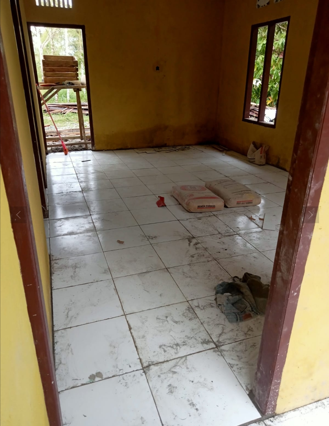 Kondisi rumah layak huni yang dalam tahap penyelesaian 