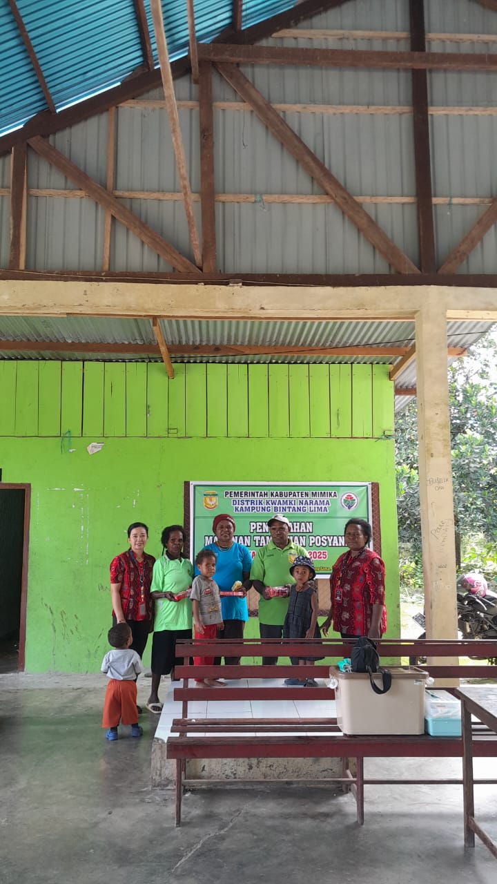 Suasana pelayanan Posyandu di Kampung Bintang Lima