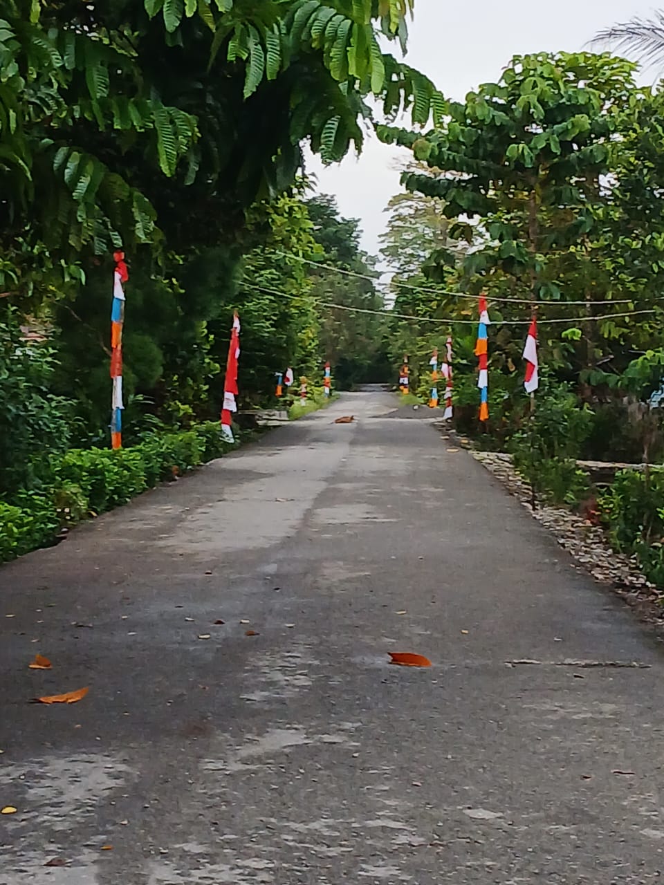 Suasana dijalan masuk Kampung Utikini I