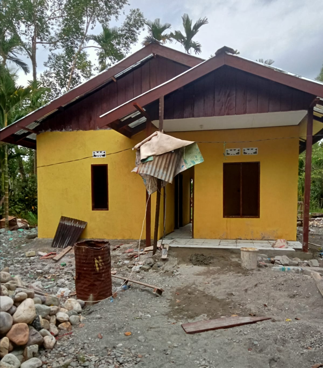 Kondisi rumah layak huni yang dalam tahap penyelesaian 