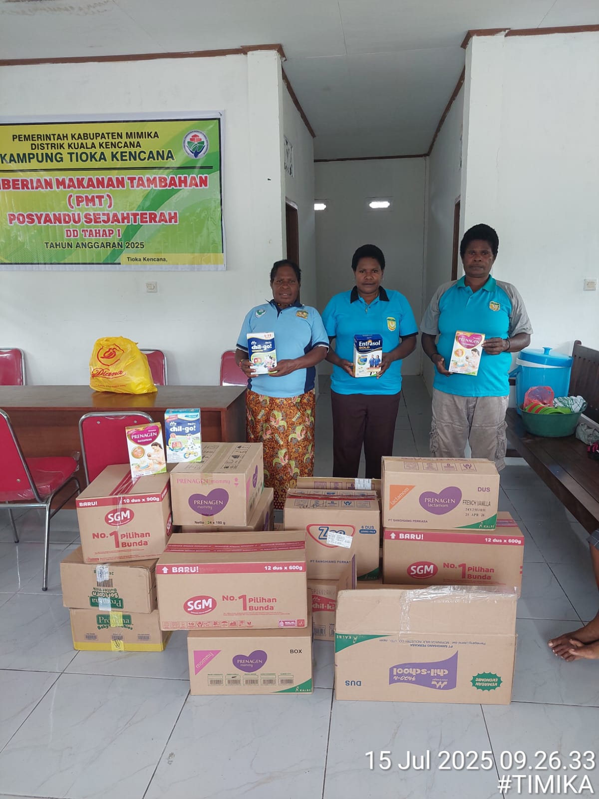 Makanan tambahan yang akan dibagikan kepada balita, ibu hamil dan lansia